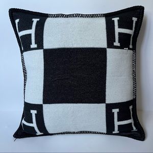 Designer Inspired H Pillow Cover 17”x17”